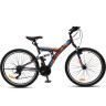 Велосипед STELS FOCUS V 26" 18-sp V030 18" Тёмно-синий/оранжевый NN005074